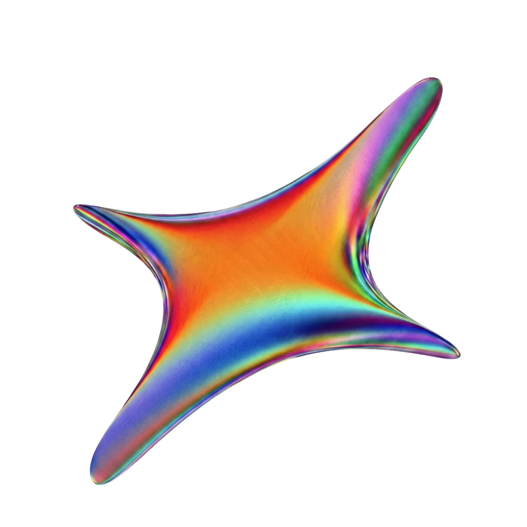 District X Iridescent Chrome Star